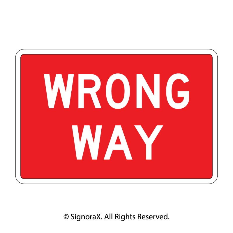 Wrong Way USA Sign